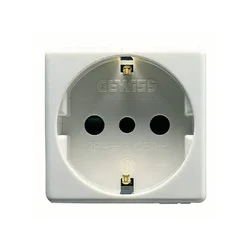 GEWISS GW20205 Italijanski / nemački standard utičnica 250V AC - 2P+E 16A - P30 - 2 Modula - Sistem beo