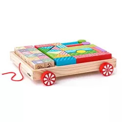 Kolica sa drvenim kockama Woody 90913