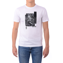 LES HOMMES Muška majica LLT216717P-1, Bela