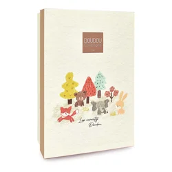 Plyšová líška Fox Sweety Doudou et Compagnie v darčekovom balení ružová 25 cm od 0 mes DC4189