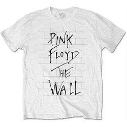 Pink Floyd Majica The Wall & Logo Unisex White 2XL