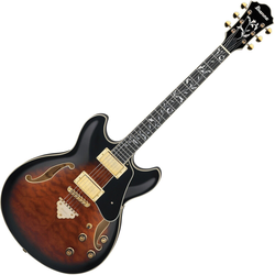 Ibanez AS93QMSP-DBS Dark Brown Sunburst Jazz kitara (polakustična)