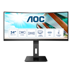 Monitor 34 AOC CU34P2C Black VA, 21:9, 3440x1440, 100Hz, 4ms, 300 cd/m2,...