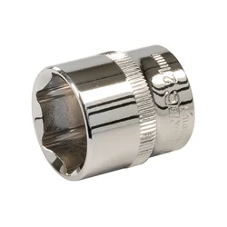 Silverline Ključ vtičnice 21 mm 3/8 HEX kratka srebrna črta