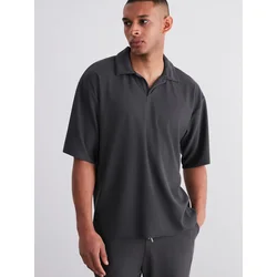Trendyol Limited Edition Smoked Oversize Anti-Wrinkle Ottoman Seamless Polo Neck T-Shirt