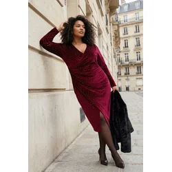 Trendyol Curve Ženska haljina Tbbaw26Ah00044, Bordo