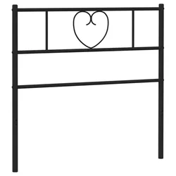 Vidaxl Kovinsko nadomestno vzglavje črno 90 cm