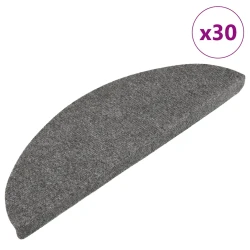 Samoljepljivi otirači za stepenice 30 kom sivi 56 x 17 x 3 cm