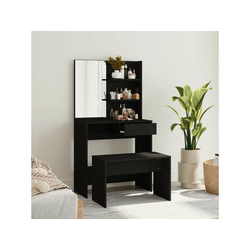 Set toaletnog stolića crni 74,5 x 40 x 141 cm