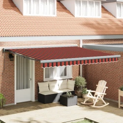 Skrovita tenda Crvena i Crna 350 x 250 cm tkanina