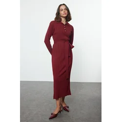 Trendyol Modest Ženska haljina Tctaw25Eb00026, Bordo