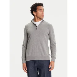 Barbour Pulover Half Zip MKN1074GY52 Siva Regular Fit