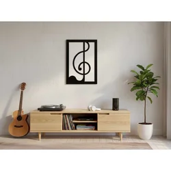 Dekorativna slika Treble Black White u okviru od MDF-a