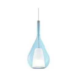 Ideal Lux - Luster na sajli KALIQUE 1xE27/42W/230V prečnik 18 cm dimljeno plava