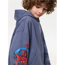 Sinsay - Duks sa kapuljačom sa printom Spider-Man - indigo