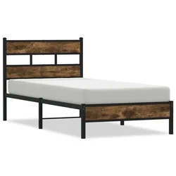 Vidaxl Posteljni okvir brez vzmetnice z vzmetnice dim. hrast 100x190cm