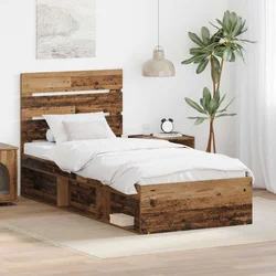 Vidaxl Konstrukcija postelje Star les 90 x 200 cm Masivno borovo les