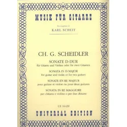 SCHEIDLER:SONATE D-DUR FOR GUITAR AND VIOLIN OR TWO GUITARS