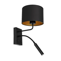 Zidna lampa ARDEN 1xE27/60W/230V + 1xG9/8W crna/zlatna