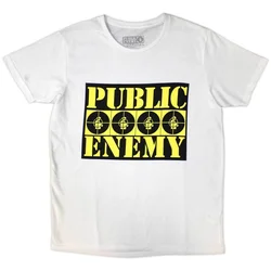 Public Enemy Four Logos White L Majica