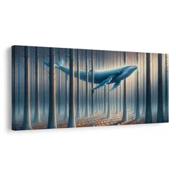 Slika gozdne sanje s kito - 120x60