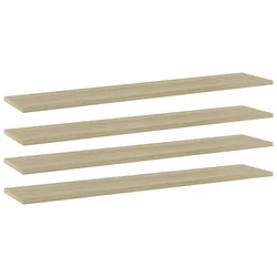 Police za knjige 4 kom boja hrasta sonome 100x20x1,5 cm iverica