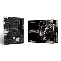BIOSTAR Matična ploča A520MHP AMD Ryzen, AMI UEFI AMD A520 Micro ATX