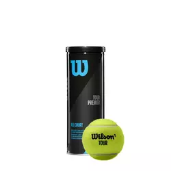 Wilson TOUR PREMIER ALL CT 3 BALL CAN, žoga za tenis, črna WRT109400