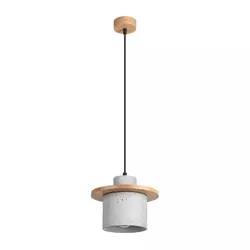 Sollux SL.1363 - Luster na sajli MAB 1xE27/15W/230V prečnik 22 cm beton/siva