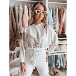 Bluza damska oversize ELEGRA ecru Dstreet