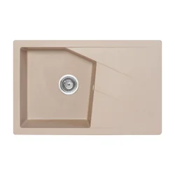 Metalac X Granit- Linea plus Usadna sudopera, Šampanj, fi 90, 780×500 mm