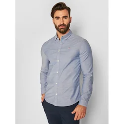 Tommy Jeans Srajca Oxford DM0DM09594 Modra Slim Fit