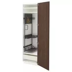 METOD / MAXIMERA Visoki element-ostava, bela/Sinarp smeđa, 60x60x200 cm