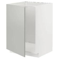 METOD Podni element za sudoperu, bela/Havstorp svetlosiva, 60x60 cm