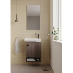 HANAH HOME Kupatilski ormarić sa umivaonikom i ogledalom (2 komada) Begonya 55 062