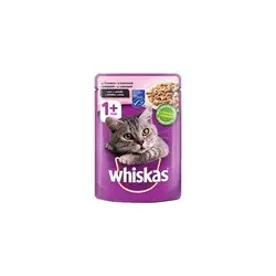 Whiskas Vlažna hrana za odrasle mačke Sos losos, 85g