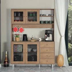 Hanah Home Višenamenska komoda Grano 140, 140 x187 x40 cm, Hrast