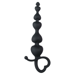 analne kroglice Easytoys Heart Handle, črna