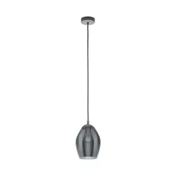 Eglo 39564 - Luster na sajli ESTANYS 1xE27/60W/230V zadimljeno staklo