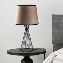 Opviq Stona lampa Telis-5373, 28x28x55 cm, IP20, Crno-smeđa