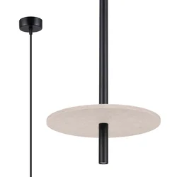 Sollux SL.1879 - Luster na sajli FELTRO 1xG9/8W/230V crna/krem