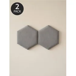 Sinsay - Tapacirani heksagonalni zidni paneli 2 pack - svetlo siva