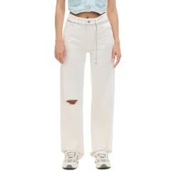 Cropp - Farmerke straight - white
