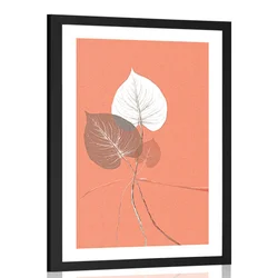 Plakat s paspartujem šopek iz listja - 20x30 no frame