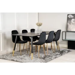 Venture Design Jedilna miza 180x90x75 cm črna
