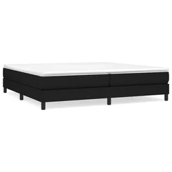 Vidaxl Posteljni okvir z vzmetmi črn 200x200 cm blago
