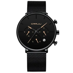 Ročna ura Crrju Chrono Gold