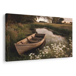 Slika jesenski mir ob ribniku - 40x30