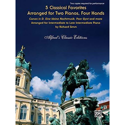 5 CLASSICAL FAVORITES FOR TWO PIANO 4 HANDS