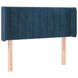 Vidaxl Vzglavje z ušesi temno modro 103x16x78/88 cm žamet